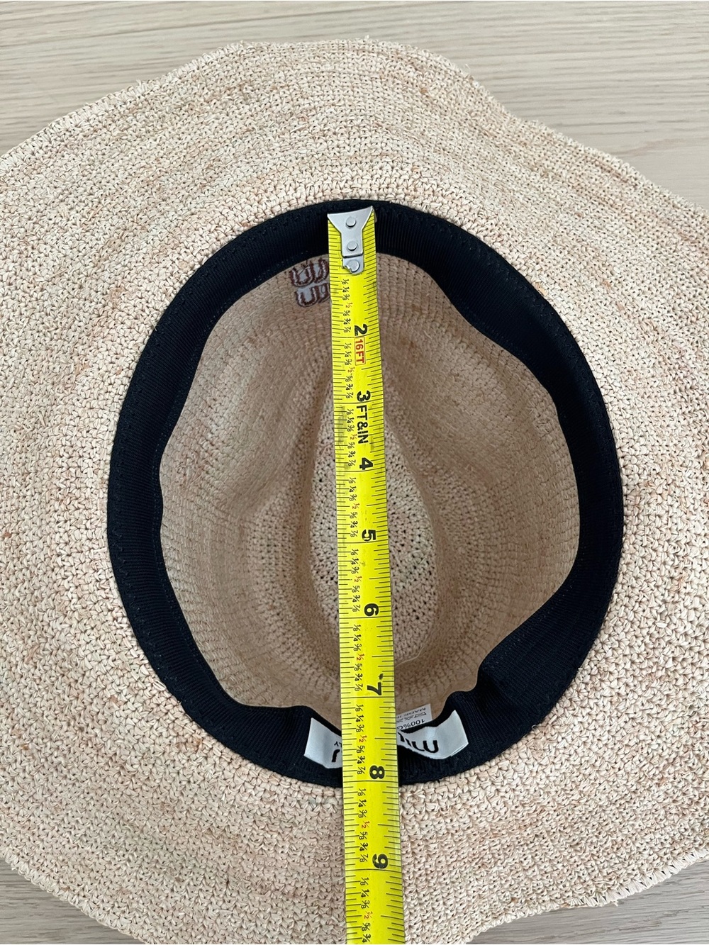 Miu Miu Natural Straw Hat with Red Rope Trim - Picture 9 of 9